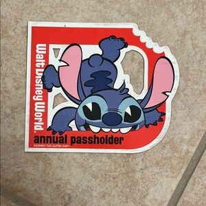 Disney World Annual Passholder Stitch Magnet